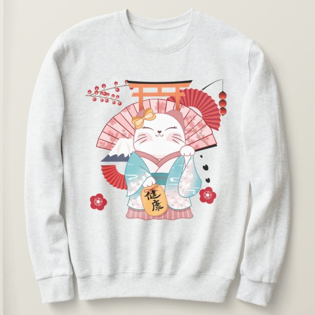 Sudadera Un gato suertudo (Anverso del diseño)