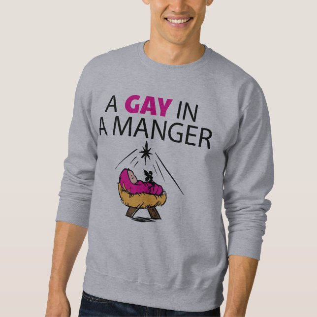 Sudadera Un gay en un puente de Xams del pesebre (Anverso)