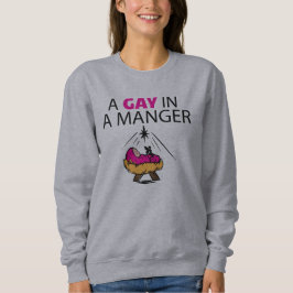 Sudadera Un gay en una camiseta de Navidad del pesebre