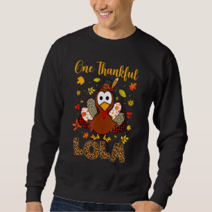 Sudadera Un gracias a la familia Lola Turkey Leopart Thankg
