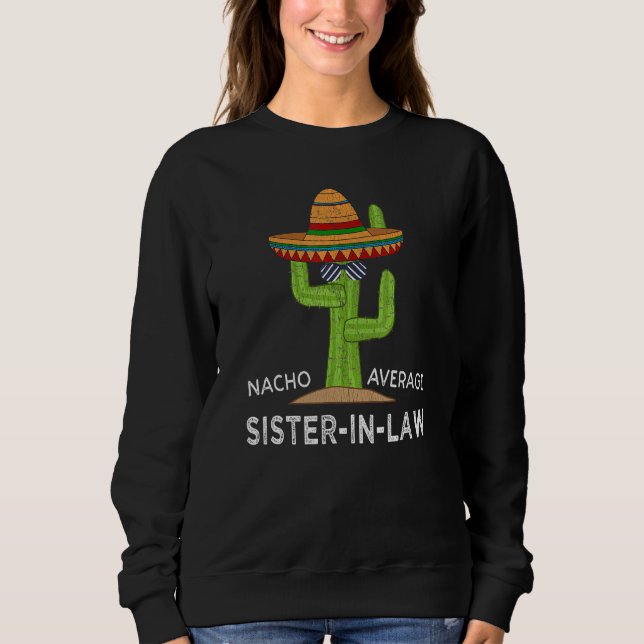 Sudadera Un gracioso meme dice "Hermana" en Derecho (Anverso)