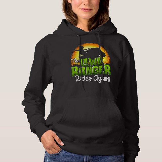Sudadera Un guardabosques monta de nuevo el tractor de césp (Anverso)