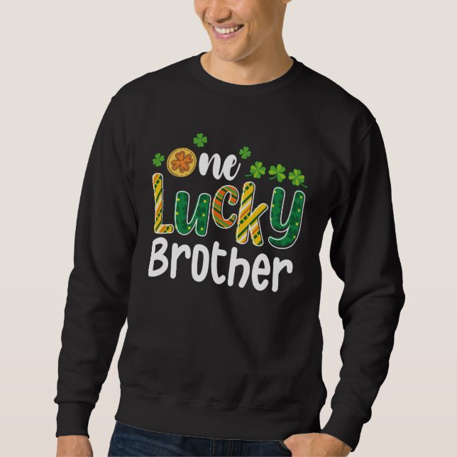 Sudadera Un hermano afortunado conjunto familiar día de San (Anverso)