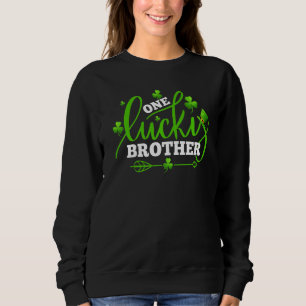 Sudadera Un hermano afortunado Shamrock St Patricks Day Fie