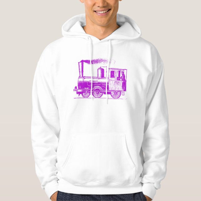 Sudadera Un hombre y su tren - morado (Anverso)