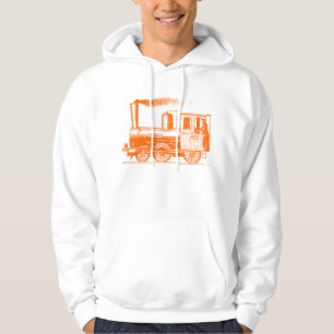 Sudadera Un hombre y su tren - Naranja