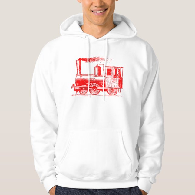 Sudadera Un hombre y su tren - Rojo (Anverso)