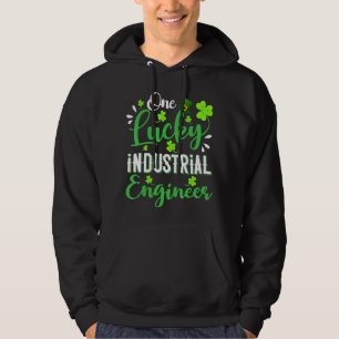 Sudadera Un ingeniero industrial afortunado, Shamrock Gorra