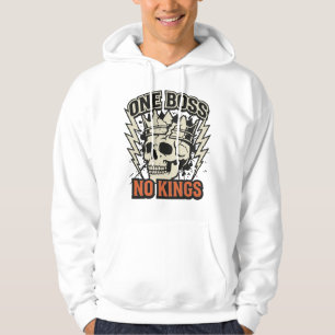 Sudadera Un jefe sin reyes calavera con corona rebelde