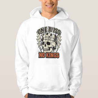 Sudadera Un jefe sin reyes calavera con corona rebelde