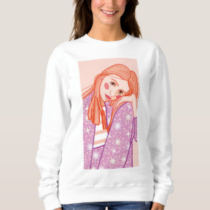Sudadera un joven chica rubio.