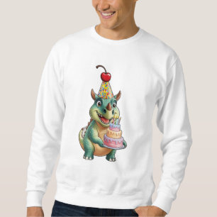 Sudadera Un lindo personalizado Triceratops con un gorra de