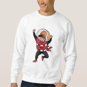 Sudadera Un lindo rollo de sushi con una bandana ninja, gol