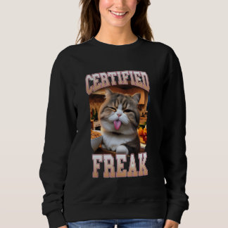 Sudadera Un meme certificado como meme de gato, mamá, gato,