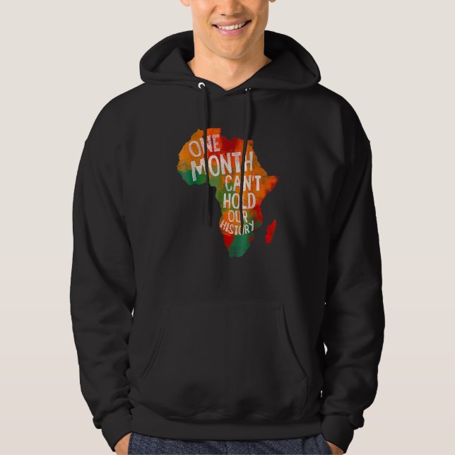Sudadera Un Mes No Puede Contener Nuestra Historia Mapa Afr (Anverso)