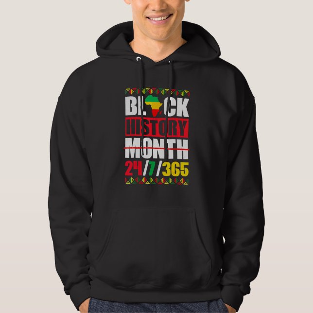 Sudadera Un mes no puede contener nuestra historia panafric (Anverso)