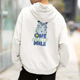 Sudadera Un milla más de tigre azul motivacional para hombr