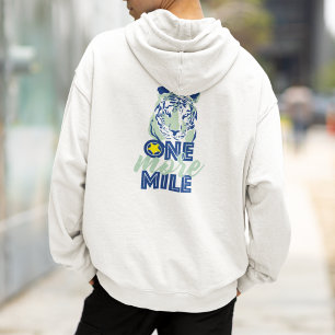 Sudadera Un milla más de tigre azul motivacional para hombr