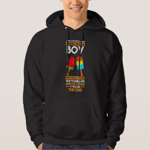 Sudadera Un Niño Que Realmente Ama La Sandía Y El Helado