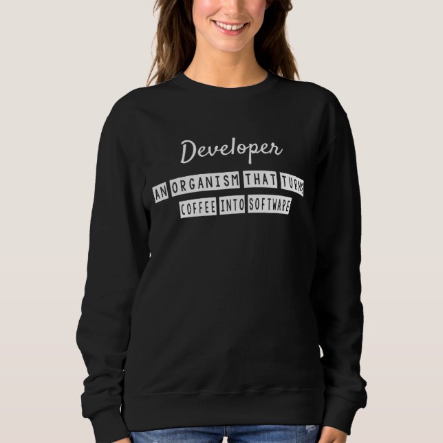 Sudadera Un organismo que se convierte en programador (Anverso)