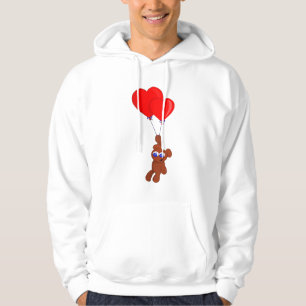 Sudadera Un Oso De Teddy Con Globos En Forma De Corazón