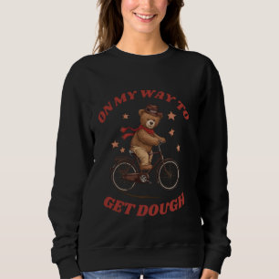 Sudadera Un oso divertido retro en mi camino hacia la tos s