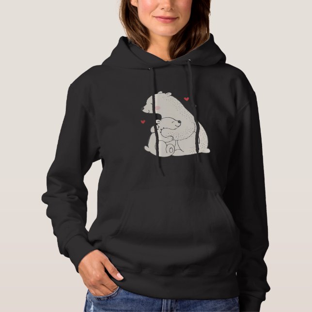 Sudadera Un oso polar con bebé (Anverso)