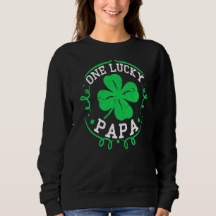 Sudadera Un Papa afortunado sembró el día de Patrick para l