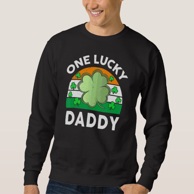Sudadera Un Papi Afortunado Funny St Patricks Day Outfit Ir (Anverso)