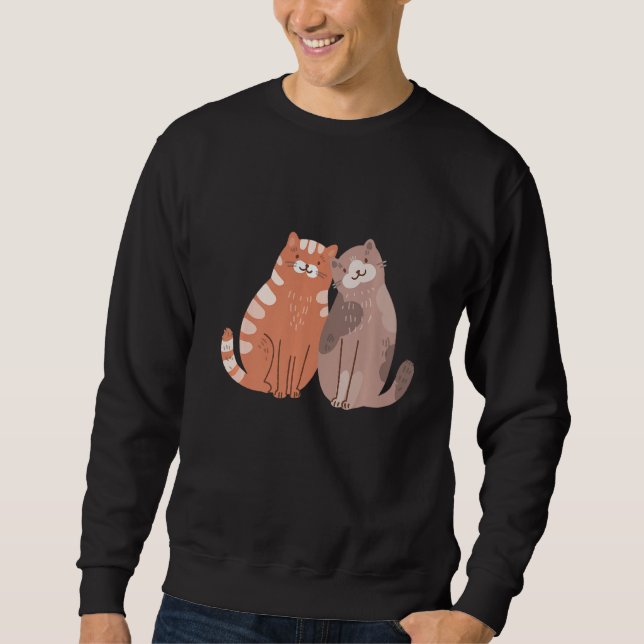 Sudadera Un par de gatos más cortos (Anverso)