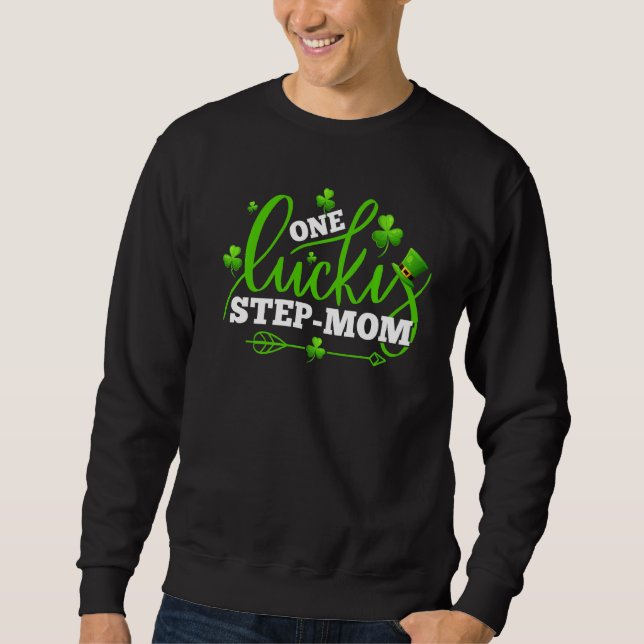 Sudadera Un paso afortunado mamá Shamrock St Patricks Day F (Anverso)