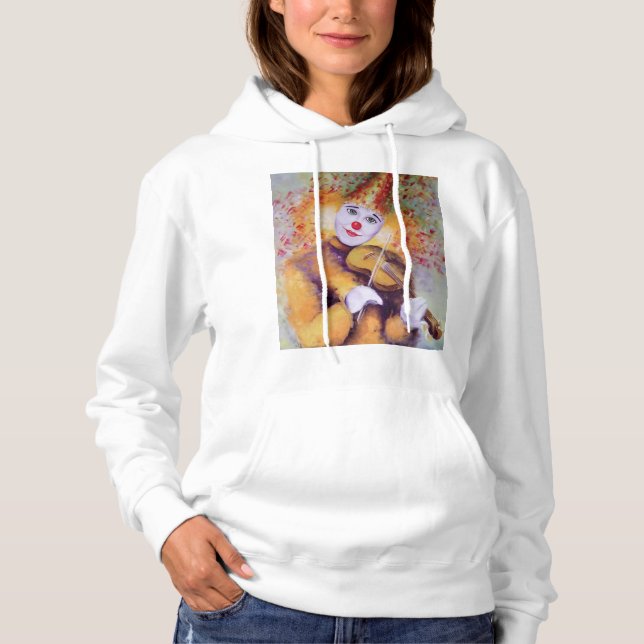 Sudadera Un payaso dulce tocando el violín (Anverso)