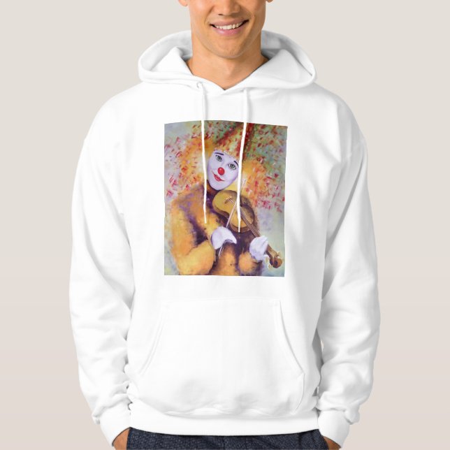 Sudadera Un payaso dulce tocando el violín (Anverso)