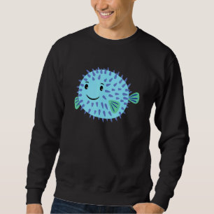 Sudadera Un Pequeño Pescado De Puffer Te Baña Y Ríe