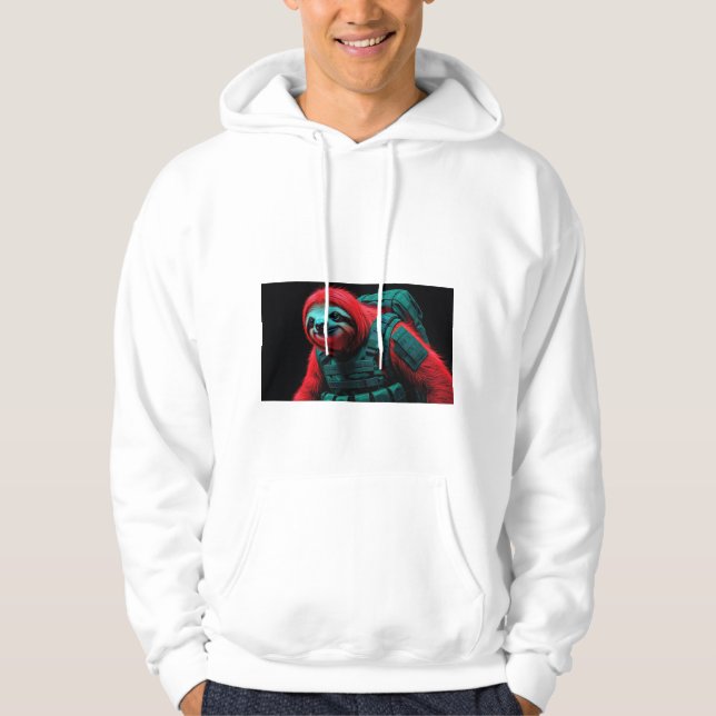 Sudadera un perezoso de cabeza roja con su uniforme de coma (Anverso)
