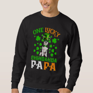 Sudadera Un Perro Afortunado Papa Negro Chihuahua Recuperad