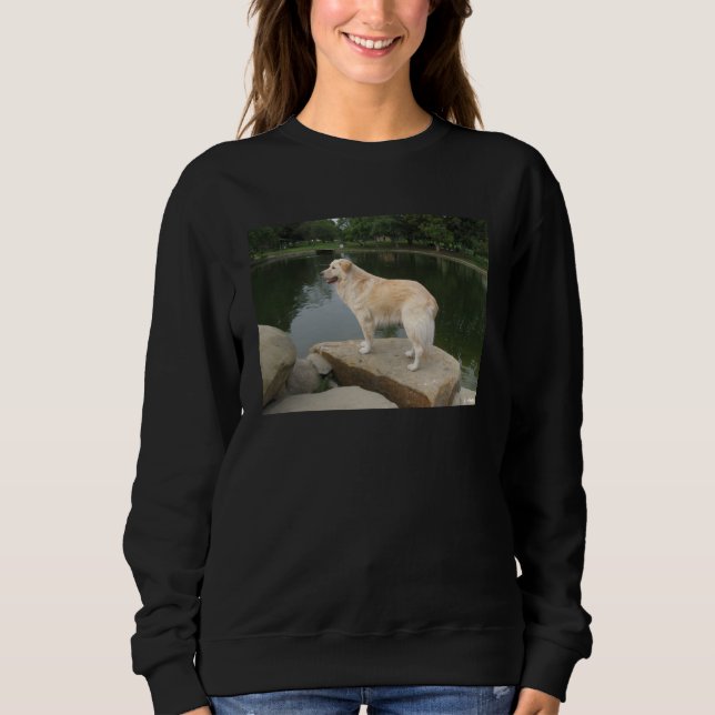 Sudadera Un perro en un estanque (Anverso)