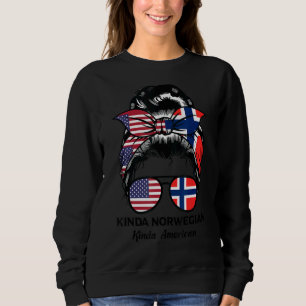 Sudadera Un poco de Noruega Noruego Kinda Norteamericana No