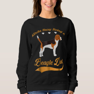 Sudadera Un Poco Ocupado Como Un Beagle Papá Mejor Papá
