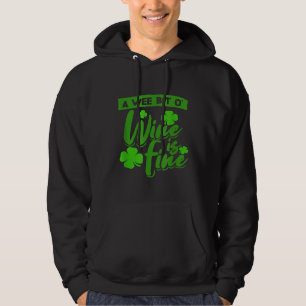 Sudadera Un poquito de vino St Patricks Set para Perforar e