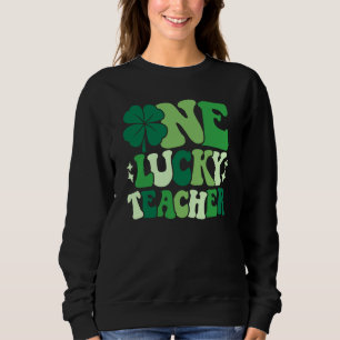 Sudadera Un profesor afortunado trébol irlandés Groovy día 