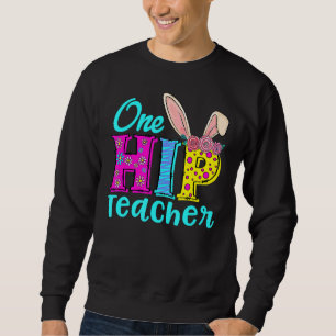 Sudadera Un profesor de Hip Feliz Conejo de Pascua 5