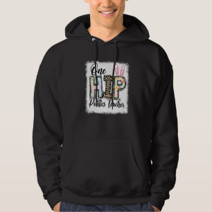 Sudadera Un profesor de Hip Politics Leopard Teacher Día de