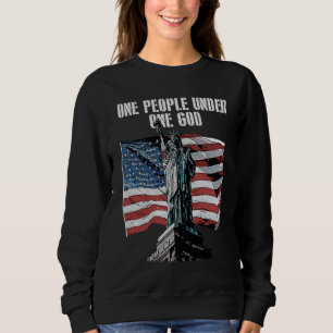 Sudadera Un Pueblo bajo un Dios Patriota Americano Patriote