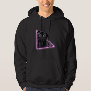 Sudadera Un pug lindo saliendo de la puerta de entrada de n