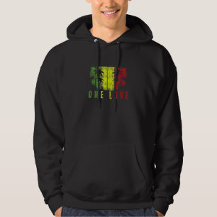 Sudadera Un rasta musical de reggae de palmeras de amor