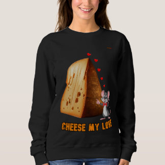Sudadera Un ratón Personalizado enamorado de un queso
