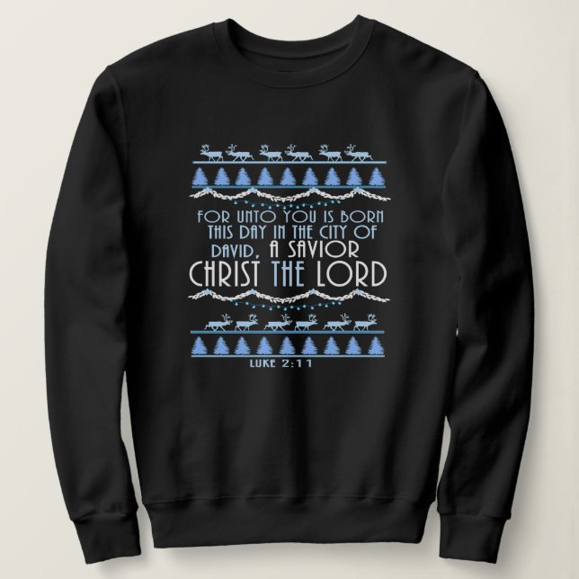 Sudadera Un Salvador Cristo El Señor Navidad (Anverso del diseño)