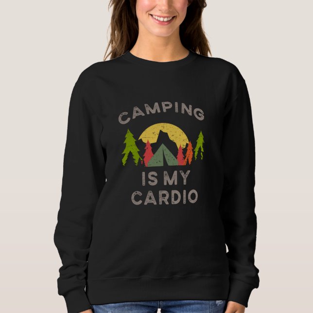 Sudadera Un sarcástico viaje de acampada para acampar dice  (Anverso)