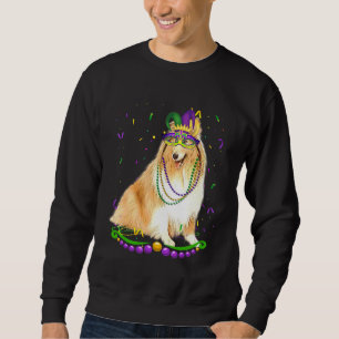 Sudadera Un Shetland lindo con mascara de carnaval Perro Ma